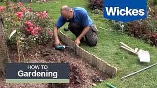 How to Install Log Roll Edging with Wickes [upl. by Divd]