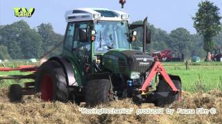 Harken met de Fendt 209P  Hooibouw in natuurgebied IJsselvallei [upl. by Palladin]