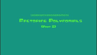 Grade 8  Factoring Polynomials Part 2 TagalogFilipino Math [upl. by Pernas]