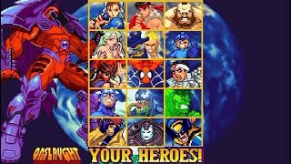 MARVEL VS CAPCOM CLASH OF SUPER HEROES 隠しキャラオンスロート第1形態使用 [upl. by Hanej781]