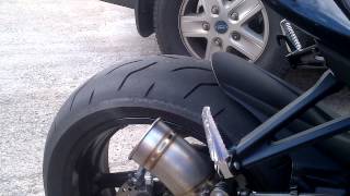 Suzuki GSXR750 L1 unbaffled Akrapovic Megaphone [upl. by Suirtemed971]