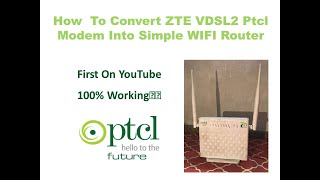 How To Convert Ptcl Modem Into Simple WIFI Router ZTE VDSL2 zxhn h168n v22 [upl. by Sivartal]