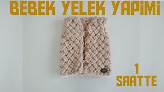 ALİZE PUFFY İLE 1 SAATTE BEBEK YELEK YAPIMI [upl. by Ennahs188]