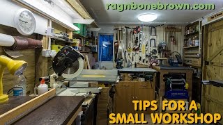 5 Tips For A Small Wood Workshop  making the most of your space [upl. by Ailuy]