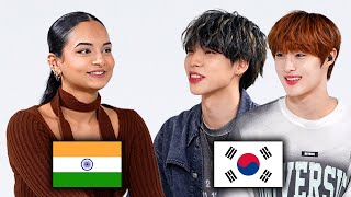 When 2 Handsome Korean Meets Indian Women For The First Time l FT CIX [upl. by Yniatirb525]