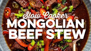 Slow Cooker Mongolian Beef  Supergolden Bakes [upl. by Fleta]