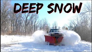 Plowing deep snow in the woods [upl. by Naquin557]