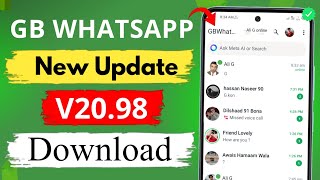 How to download GB Whatsapp New Version  GB Whatsapp V2098 Download [upl. by Drwde993]