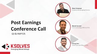 Ksolves India Ltd  Q3 amp 9M FY 25 Post Earnings Conference Call [upl. by Philipps]