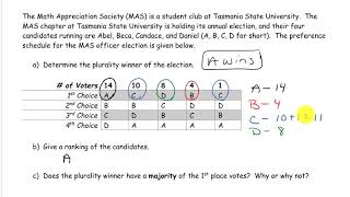 Plurality Method Example 1 [upl. by Papert891]