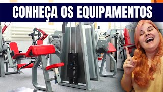 EQUIPAMENTOS DE MUSCULAÇÃO comuns nas academias e suas funções  parte 1 💪 [upl. by Streetman]