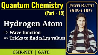 Hydrogen atom quantum mechanicsWave functionHow to find n l m quantum numbersSpherical harmonics [upl. by Nylirek]