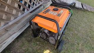 Generac GP8000E 8000 Watt Gas Powered Portable Generator Electric Start Review [upl. by Benedic850]