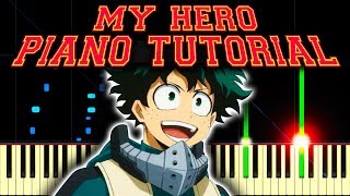 THE DAY OP 1 from My Hero Academia  Piano Tutorial [upl. by Norine351]