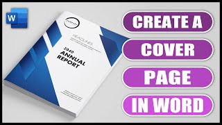 How to Design a Cover Page in MS Word  Business Proposal  DIY [upl. by Winson]