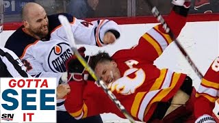 GOTTA SEE IT Zack Kassian Ragdolls Matthew Tkachuk After Taking Multiple Massive Hits [upl. by Terencio]