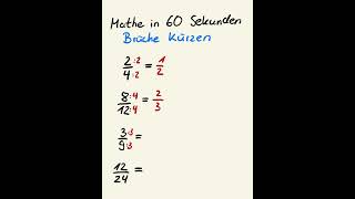 Bruchrechnen  Brüche kürzen mathe mathetipps [upl. by Rinee877]