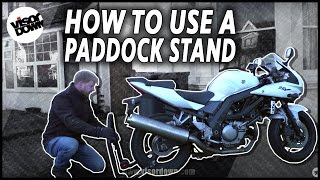 How to use a paddock stand  Motorbike Maintenance [upl. by Karsten157]