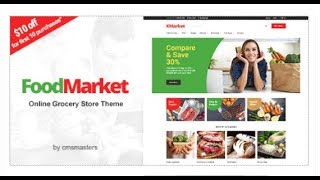 Food Market  Food Shop amp Grocery Store WordPress Theme  Themeforest Download [upl. by Eliezer]