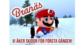 ÅKER SKIDOR FÖR FÖRSTA GÅNGEN  BRANÄS [upl. by Nylidnarb]