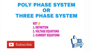 1 POLY PHASE CIRCUIT OR POLY PHASE SYSTEM OR THREE PHASE SYSTEM [upl. by Jeddy]