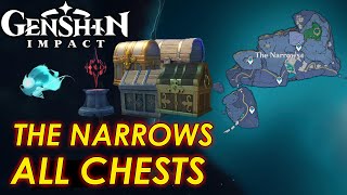 All Chests The Narrows Enkanomiya Island Mysterious Seelie Time Trial Challenge  Genshin Impact [upl. by Aliek]