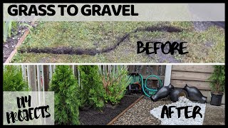 HOW TO CHANGE YOUR GRASS TO GRAVEL  DIY PROJECTS [upl. by Yla921]