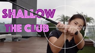 How to Shallow the Club  Golf with Michele Low [upl. by Mackay]