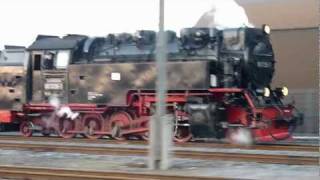 HSB  Der Abendzug mit 99 72357 kommt in Nordhausen Nord an  Dampflok  Steam Train  Eisenbahn [upl. by Anilef515]