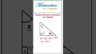 Ângulos Internos e Externos de um Triângulo matemática matemáticafundamental concursopúblico [upl. by Bozovich]