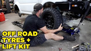 Jimny LIFT KIT Install amp Off Road Tyres [upl. by Damalas]