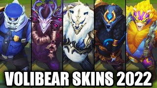 VOLIBEAR SKINS 2022  League of Legends [upl. by Hanako]