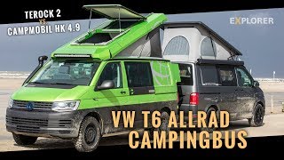 VW T6 Allrad Campingbus Vergleichstest  Terock 2 vs Campmobil HK 49 [upl. by Eerehc579]