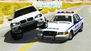 Insane Police Chases 5  BeamNG drive [upl. by Nylirehs]