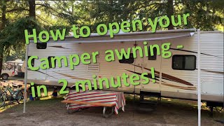 How to open your Camper awning  in 2 minutes [upl. by Sathrum]