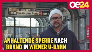 Anhaltende Sperre nach Brand in Wiener UBahn [upl. by Darrill614]