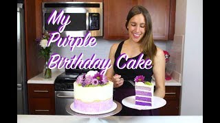 How To Make A Purple Birthday Cake  CHELSWEETS [upl. by Asli]