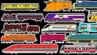 NEW 6 Minutes of Railway Vehicles  For The Kids Picture Show Pixel City [upl. by Soisinoid]