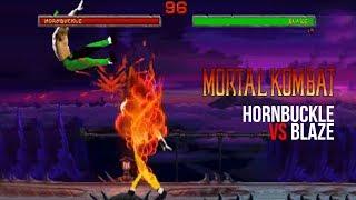 Mortal Kombat 2  Hornbuckle vs Blaze  Secret characters and Level [upl. by Pressey]