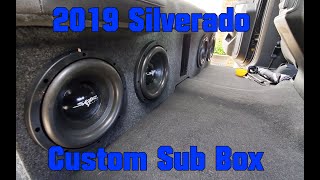 2019 Silverado Subwoofer Box Build 4 Skar Audio 8s on 1500w [upl. by Naoma]