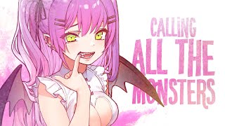 Nightcore  Calling All The Monsters Lyrics [upl. by Leigh]