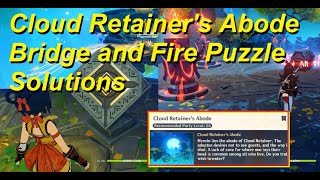 Custodian of Clouds Cloud Retainers Abode  Bridge amp Fire Puzzle Gameplay Solutions Genshin Impact [upl. by Anoel]