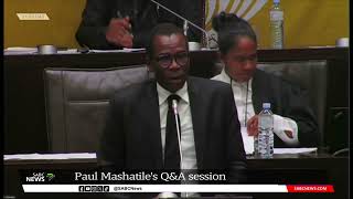 Parliament  Paul Mashatiles QampA session [upl. by Orecic]