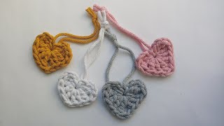 Serduszko na szydełku Zawieszka Wzór nr 1 Crochet heart [upl. by Nwahsyt]