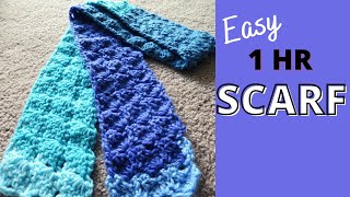 Crochet Scarf for Beginners Take 0  Easy Pattern to Crochet Scarf in 1 Hour [upl. by Arerrac]