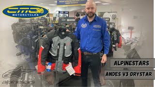 New Alpinestars Andes V3 Drystar Motorcycle Jacket In Depth Review [upl. by Esmeralda]