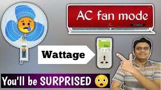 Eng AC quotFan Onlyquot mode power consumption  AC Blower Fan Wattage Test  Cheaper than Table Fan [upl. by Elatnahs]