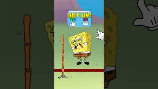 Spongebob Squarepants Becomes Herobrine in Spear Throwing Challenge spongebobmod [upl. by Sholeen]