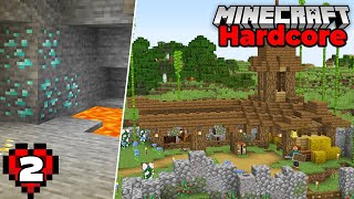 Minecraft Hardcore Lets Play  DIAMONDS and Horse Stables Episode 2 [upl. by Beauregard9]