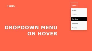 Dropdown Menu On Hover  Hover Dropdown Menu CSS [upl. by Cato]